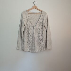Women's Cream Knit Cardigan Sweater